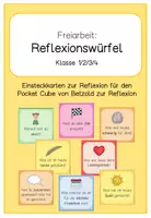 Vorschau - Aufgabenkarten - Reflexionskarten Freiarbeit Würfel - Deckblatt