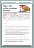 Vorschau - Arbeitsblätter - Asien - der größte Kontinent - Seite 2
