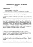 Aperçu - Tests - EVALUATION SOMMATIVE 2nde bac pro récits autobiographiques - Page de couverture
