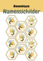 Vorschau - Poster - Namensschilder - Bienenklasse - Deckblatt