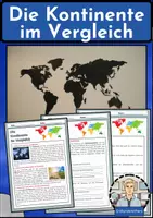 Vorschau - Arbeitsblätter - Die Kontinente im Vergleich - Deckblatt
