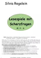 Vorschau - Spiele - Lesespiele mit Scherzfragen, Kl. 2 - 6 - Deckblatt