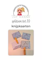 Voorbeeld - Splitsen tot 10 - knijpkaarten - Voorblad