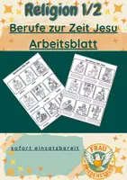 Vorschau - Arbeitsblätter - Berufe zur Zeit Jesu- differenziertes Arbeitsblatt 1./2. Klasse Religion Umwelt Jesu - Deckblatt