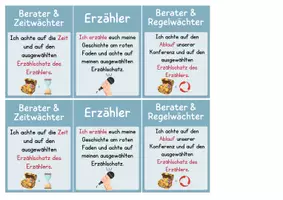 Vorschau - Spiele - Erzählkonferenz Fächer inkl. Rollenkarten & Checkliste - Seite 2