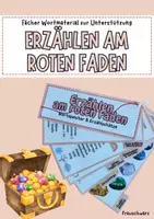 Vorschau - Arbeitsblätter - Fächer Wortmaterial: Erzählen am roten Faden - Deckblatt