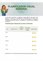 Vista previa - Hojas de trabajo - Planificador Visual Semanal para apoyar alumnado con TDAH - Portada