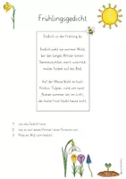 Vorschau - Arbeitsblätter - Frühlingsgedicht Klasse 2 Freebie - Seite 2