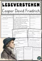 Vorschau - Arbeitsblätter - Caspar David Friedrich Lesen und Verstehen Arbeitsblätter mit Lesetext, Fragen - Deckblatt