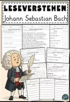Vorschau - Arbeitsblätter - Johann Sebastian Bach Lesen und Verstehen Arbeitsblätter mit Lesetext, Fragen - Deckblatt
