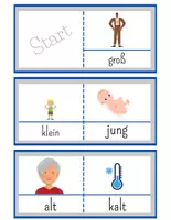 Vorschau - Spiele - Lesedomino Gegenteile – Lesespiel | Grundschule & DaZ - Seite 1