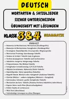 Vorschau - Arbeitsblätter - Wortarten und Satzglieder sicher unterscheiden - Übungsheft mit Tabellen & Lösungen - Klasse 3 & Klasse 4 - Deckblatt