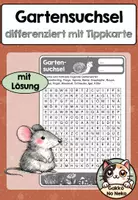 Vorschau - Arbeitsblätter - Suchsel Frühling/ Sommer: Tiere in meinem Garten - Deckblatt