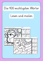 Vorschau - Arbeitsblätter - 100 wichtigste Wörter: Lesen und malen Arbeitsblätter - Deckblatt