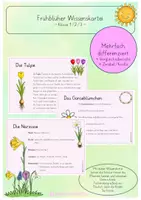 Vorschau - Merkblätter - Wissenskartei zu den Frühblühern (mehrfachdifferenziert) - Deckblatt