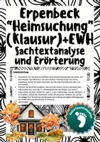 Vorschau - Klassenarbeiten - Erwartungshorizont - Erpenbeck Heimsuchung - passend zu Text von Katja Schubert (Abibox!) - Deckblatt