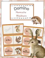 Vorschau - Spiele - Lesedomino Waldtiere – Lesespiel | Grundschule & DaZ - Deckblatt