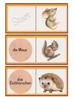 Vorschau - Spiele - Lesedomino Waldtiere – Lesespiel | Grundschule & DaZ - Seite 1