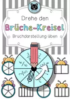 Vorschau - Spiele - Bruchdarstellungen üben mit dem Brüche-Kreisel - Deckblatt