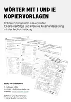 Vorschau - Arbeitsblätter - Wörter mit ie und i (12 Übungsseiten inkl. Lösungen) - Seite 1