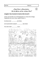 Vorschau - Arbeitsblätter - Grammatik: Präpositionentraining im Frühling - Seite 1