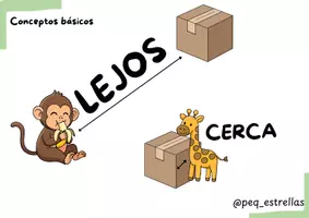 Vista previa - Refuerzo / NEE / Materiales de apoyo - 🦁📘 Cuaderno TEACCH: CERCA / LEJOS con Animales 📘🦁 - Portada