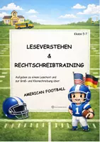 Vorschau - Arbeitsblätter - Leseverstehen & Groß-/Kleinschreibung Football - Deckblatt