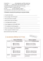 Vorschau - Arbeitsblätter - Französisch Pronomen toniques COD COI en y - Seite 2