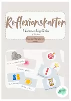 Vorschau - Bildkarten - Reflexionskarten - 28 Karten, 2 Varianten, beige&blau - Deckblatt
