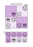 Vorschau - Arbeitsblätter - Sudoku 4x4: Für Profis (Rätsel für Vorschule & Anfangsunterricht) - Seite 1