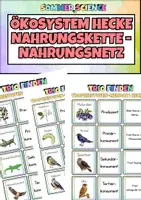 Vorschau - Arbeitsblätter - Ökosystem Hecke Unterricht – Nahrungsketten & Nahrungsnetz komplett - Deckblatt