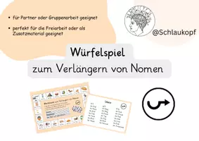 Vorschau - Spiele - Würfelspiel zum Verlängern von Nomen - Deckblatt
