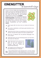 Vorschau - Unterrichtsreihen - Ionengitter - Deckblatt