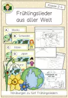 Vorschau - Arbeitsblätter - Frühlingslieder aus aller Welt (Musik Klasse 2-4) - Deckblatt