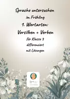 Vorschau - Arbeitsblätter - Frühlings-Verben im März: Wortbausteine & Vorsilben - Deckblatt