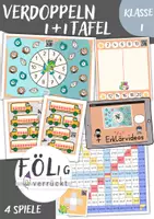 Vorschau - Spiele - Verdoppeln / 1+1 Tafel - 4 Spiele mit Erklärvideo - Deckblatt