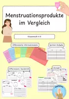Vorschau - Arbeitsblätter - Menstruationsprodukte im Vergleich - Deckblatt