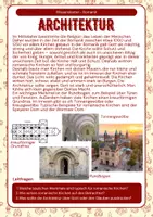 Vorschau - Stationenlernen - Texte für Stationsarbeit/Expertenpuzzle: Romanik & Gotik - Deckblatt