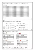 Vorschau - Test - Mathearbeit : Längen, Preistabellen, Rechenregeln, schriftliche Multiplikation - Seite 3