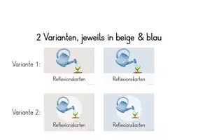 Vorschau - Bildkarten - Reflexionskarten - 28 Karten, 2 Varianten, beige&blau - Seite 1