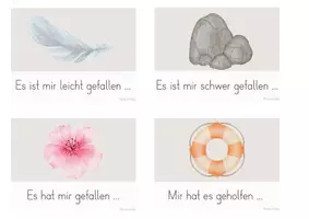 Vorschau - Bildkarten - Reflexionskarten - 28 Karten, 2 Varianten, beige&blau - Seite 3