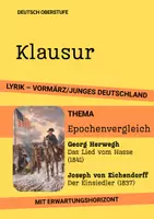 Vorschau - Arbeitsblätter - Vormärz vs. Romantik – Politische Lyrik im Vergleich: Herwegh „Das Lied vom Hasse“ & Eichendorff „Der Einsiedler“ – Klausur mit Erwartungshorizont - Deckblatt