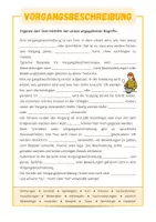 Vorschau - Arbeitsblätter - Vorgangsbeschreibung Lückentext - Seite 1