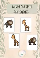 Vorschau - Spiele - Merklaufspiel-Safari - Laufen - Ausdauer - Freude - Merken - Deckblatt