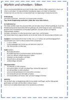 Vorschau - Fördermaterial/Inklusion - Würfeln und schreiben - Silben - Seite 1