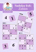 Vorschau - Arbeitsblätter - Sudoku 6x6: Klassisch mit Zahlen - Logisches Denken fördern! - Deckblatt
