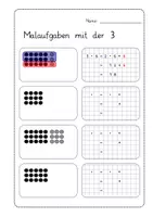 Vorschau - Arbeitsblätter - Malaufgaben mit der 3 - Zerlegungs-Strategie einführen und üben - Deckblatt