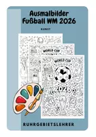 Vorschau - Mal- und Bastelvorlagen - Ausmalbilder Fußball Weltmeisterschaft 2026 - Deckblatt