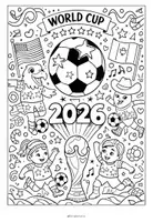 Vorschau - Mal- und Bastelvorlagen - Ausmalbilder Fußball Weltmeisterschaft 2026 - Seite 1