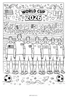 Vorschau - Mal- und Bastelvorlagen - Ausmalbilder Fußball Weltmeisterschaft 2026 - Seite 2